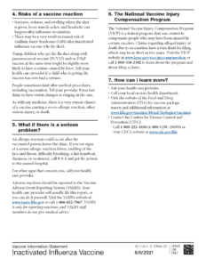 2021 Flu Vaccine Information - English